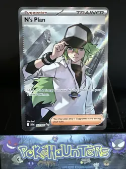 Pokemon Card N’s Plan 163/086 Black Bolt Full Art Trainer Near Mint - Image 1
