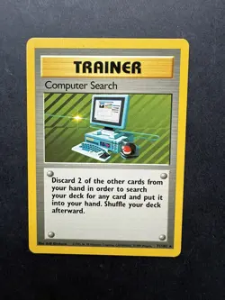 Pokemon Cards: Computer Search 71/102: Base Set Rare Trainer: LP - Image 1