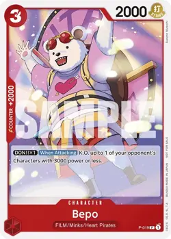 Bepo (Tournament Pack Vol. 7) P-019 One Piece Promotion Cards Regular (P) - Image 1