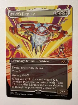 x1 Valor's Flagship DFT Aetherdrift MTG 298 MYTHIC BORDERLESS M/NM 1x - Image 1
