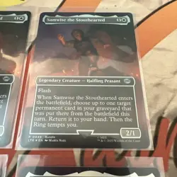 MTG X4 Samwise The Stouthearted Full Art Promo Foil #0449 LOTR! Playset! - Image 3