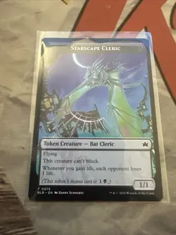 MTG Starcape Cleric Token #0015 Bloomburrow! 1/1 Bat Cleric! - Image 1