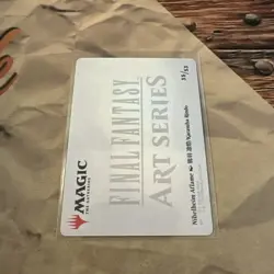 MTG Nibelheim Aflame Art Card (Gold-Stamped Signature) Art Series: Final Fantasy - Image 3