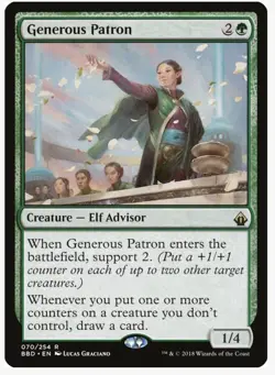 Generous Patron Battlebond Regular- NM/M Pack Fresh- Fast Shipping Mtg - Image 1