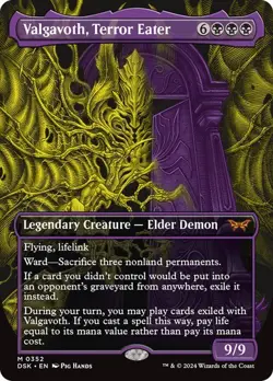 MTG Duskmourn: House Of Horror Valgavoth, Terror Eater x1 Extended Art NM/M - Image 1