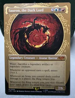 Sauron, the Dark Lord LTR M 0329 MTG Magic Lord Of The Rings Mythic NM - Image 1