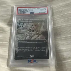 Smothering Tithe Anime Borderless Confetti Foil Wilds of Eldraine PSA 10 - Image 1