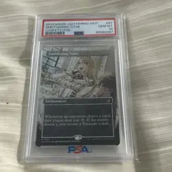 Smothering Tithe Anime Borderless Confetti Foil Wilds of Eldraine PSA 10 - Image 2