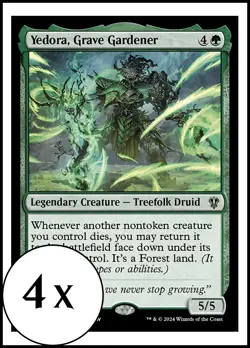 MTG - 4 x Yedora, Grave Gardener - Playset 4x x4 - Karlov Manor Commander - Image 1