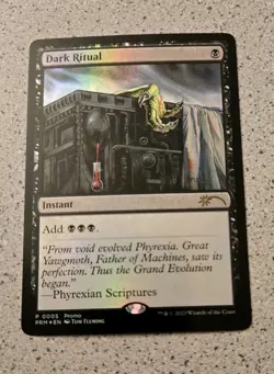 Mtg DARK RITUAL FOIL Graphic Novel insert Media Promo 005 EX Holo Magic card - Image 1