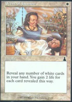 MTG Scent of Jasmine - Foil, Urza's Destiny, Heavily Played, English - Image 1