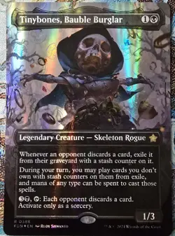 Tinybones, Bauble Burglar (Borderless), Foundations, Mana Foil, MTG,#388 - Image 1