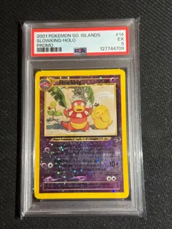 PSA 5 Slowking Holo 14 Pokemon 2001 - Image 1