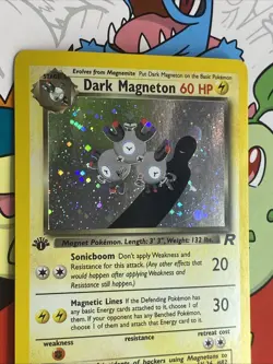 2000 Pokemon TCG Team Rocket Dark Magneton 1st Edition Holo Rare 11/82 LP/NM - Image 4