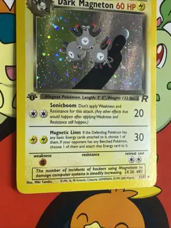 2000 Pokemon TCG Team Rocket Dark Magneton 1st Edition Holo Rare 11/82 LP/NM - Image 5