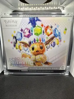 Pokemon Scarlet & Violet Prismatic Evolutions ETB w/acrylic Display Case - Image 1