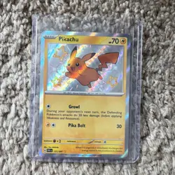 Pokemon SV: Paldean Fates Pikachu 131/091 Holo Basic English Card - Image 1