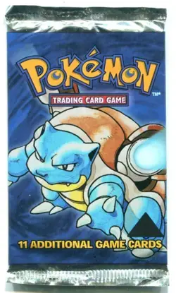WOTC 1999 Pokemon TCG Blastoise Base Set Booster Pack Vintage - Image 1