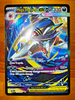 Mega Sharpedo ex 127/094 Special Illustration SIR Pokemon Phantasmal Flames NM - Image 1