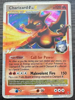 Charizard G Lv.X 143/147 Pokemon TCG Platinum Supreme Victors Holo Heavy Play HP - Image 1