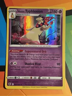 HISUIAN TYPHLOSION 052/189 HOLO RARE POKEMON TCG NM x1 - Image 1