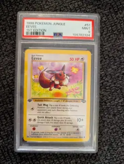 1999 Pokemon Jungle 1st Edition Eevee #51/64 PSA 9 Mint - Image 1