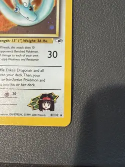 Pokemon TCG Erika's Dragonair Gym Heroes Holo 4/132 1st Edition Rare (gradeable) - Image 5