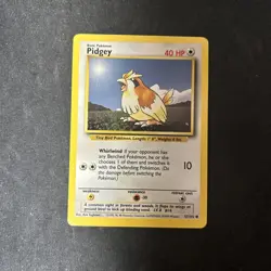 PIDGEY 57/102 Pokemon Base Set Card Unlimited 1999 D10 - Image 1