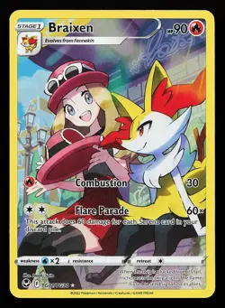 Braixen TG01/TG30 Ultra Rare Silver Tempest Pokemon Card - Image 1