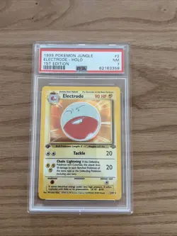 Pokemon TCG Electrode Holo Rare 1st Edition Jungle Card 2/64 - PSA 7 - Image 1