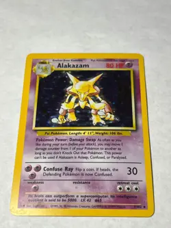 Alakazam 1/102 Rare Base Set Pokemon Lightly Played - Image 1
