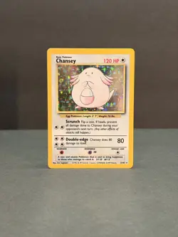Pokemon Base Set Chansey Holo - Lightly Played LP - Original Vintage 3/102 - Image 1