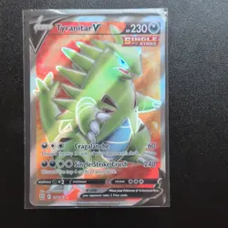 Pokemon Tyranitar V 154/163 Ultra Rare Full Art Holo Swsh05: Battle Styles Card - Image 1