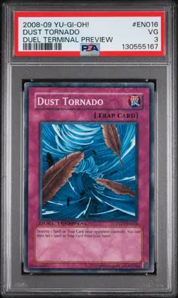 2008-09 YU-GI-OH! DUEL TERMINAL PREV #EN016 DUST TORNADO PSA 3 - Image 1