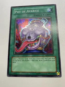 Yugioh Pot Of Avarice Super Rare Unlimited EEN-EN037 HP - Image 1