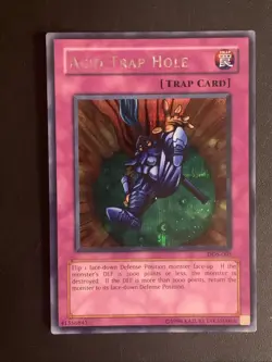 Yu-Gi-Oh! Card TCG Acid Trap Hole DDS-005 Prismatic Secret Rare Holo Near Mint - Image 1