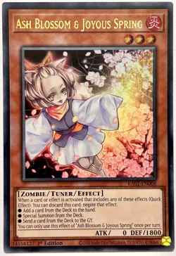 RA01-EN008 Ash Blossom & Joyous Spring - Ultra Rare 1st Edition Near Mint YuGiOh - Image 1