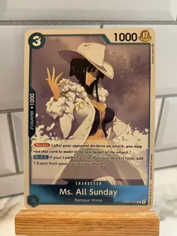 One Piece Card Game Ms. All Sunday OP01-079 Romance Dawn ENGLISH - Pre-ERRATA - Image 1