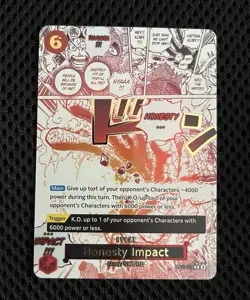 One Piece TCG A Fist of Divine Speed Honesty Impact Event Manga Art OP11-018 R🌟 - Image 1