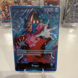 Buggy OP09-042 Leader Full Art Holo 5000 Power English One Piece Card Game TCG - Image 1