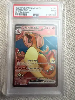 2023 POKEMON MEW EN-151 ULTRA RARE #183 CHARIZARD EX PSA 9 - Image 1