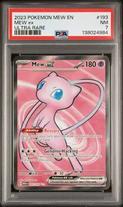2023 POKEMON MEW EN-151 ULTRA RARE #193 MEW EX PSA 7 - Image 1