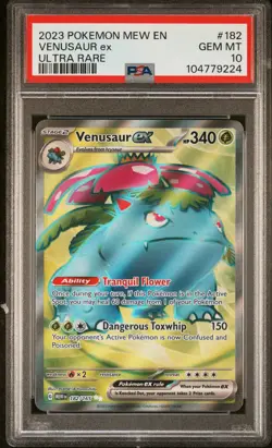 PSA 10 Venusaur ex 182/165 MEW EN-151 Ultra Rare Pokemon Card - Image 1