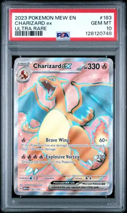 PSA 10 Charizard ex 183/165 MEW EN-151 Ultra Rare Pokemon Card - Image 1