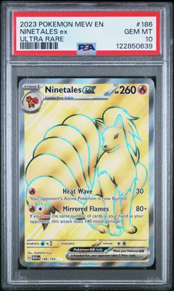 2023 POKEMON MEW EN-151 ULTRA RARE #186 NINETALES EX PSA 10 - Image 1