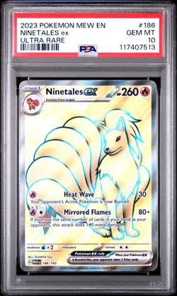 2023 POKEMON MEW EN-151 ULTRA RARE #186 NINETALES EX PSA 10 - Image 1