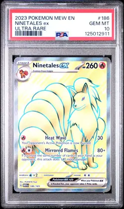 2023 POKEMON MEW EN-151 ULTRA RARE #186 NINETALES EX PSA 10 - Image 1