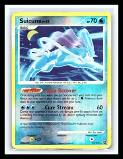 💥 Suicune Reverse Holo Rare Holo Secret Wonders 19/132 Pokemon TCG 2007 - Image 1