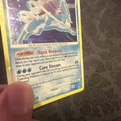 Pokemon TCG Suicune 19/132 DP Secret Wonders Rare Holo Bleed - Image 3