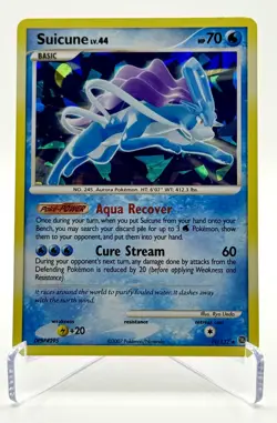 2007 Pokemon TCG Diamond Pearl Secret Wonders Suicune Cracked Ice Holo 19/132 - Image 1